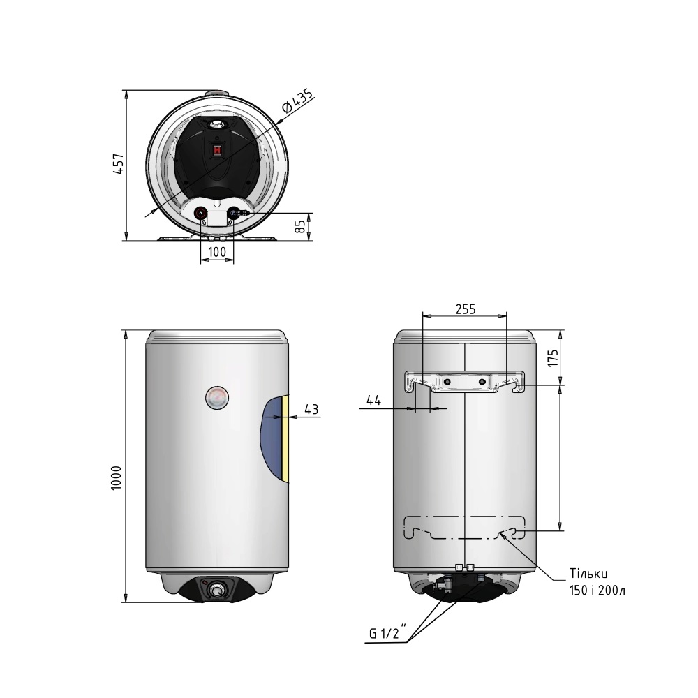 Бойлер Thermo Alliance Spectra SV1004420W 100 л с мокрым ТЭНом 2,0 кВт, электрический, белый