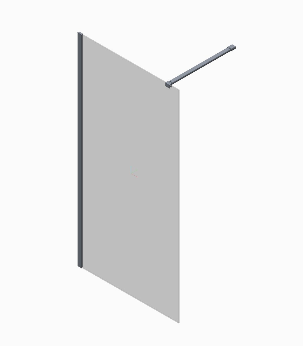 Душова перегородка Koer SR SP01 Walk-In (KR5393) прозора 100х200 см профіль хром
