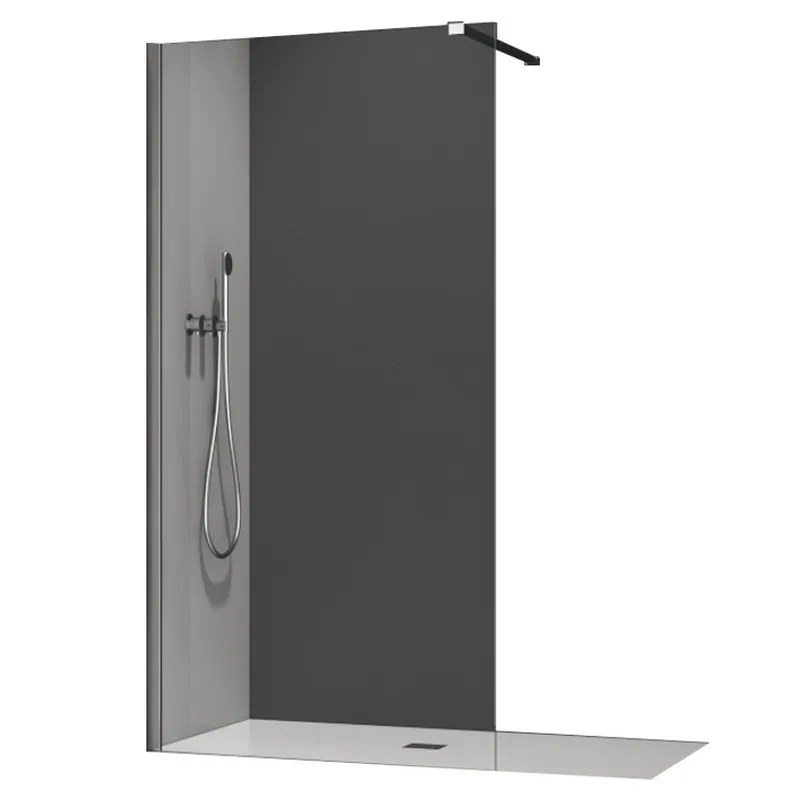 Душова перегородка Koer SR SP01 Walk-In (KR5394) прозора 120x200 см профіль хром