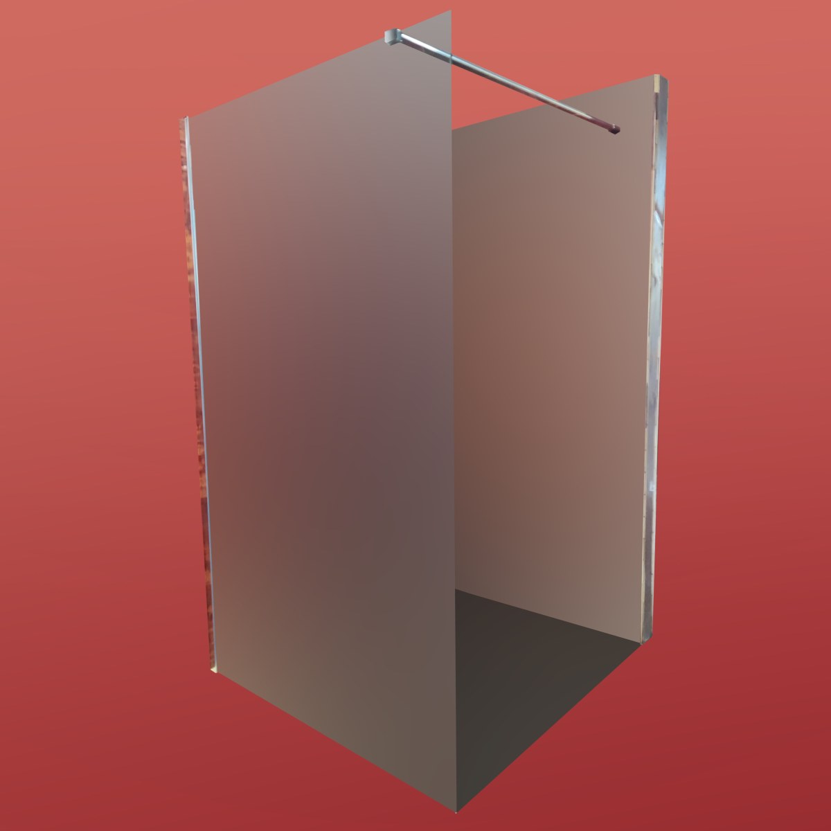Душова перегородка Koer SR SP01 Walk-In (KR5394) прозора 120x200 см профіль хром