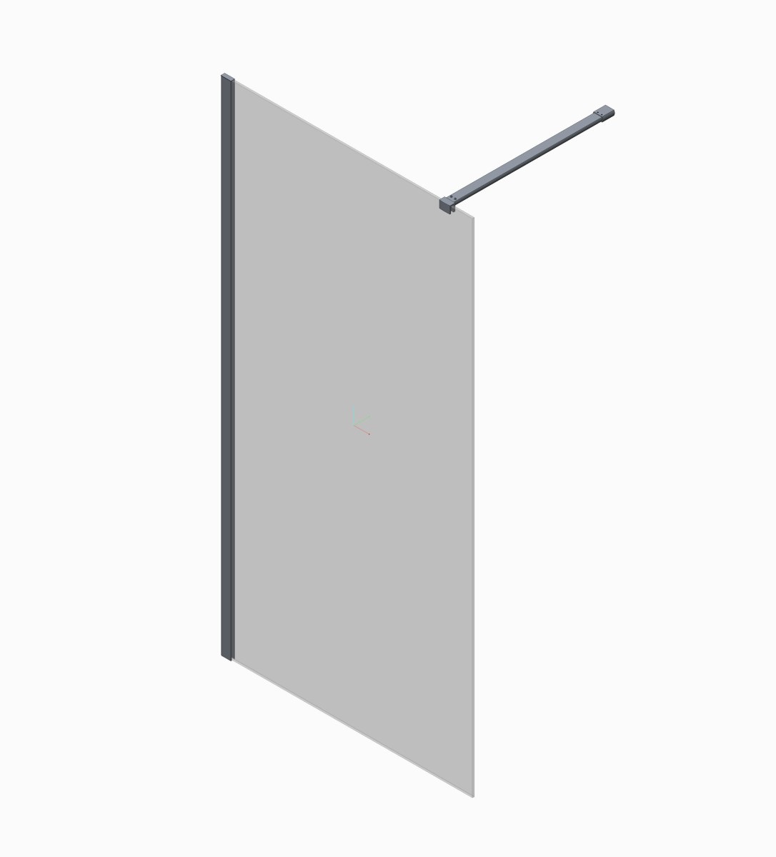 Душова перегородка Koer SR SP01 Walk-In (KR5394) прозора 120x200 см профіль хром
