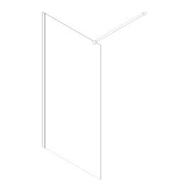 Душова перегородка Koer SR SP01 Walk-In (KR5394) прозора 120x200 см профіль хром