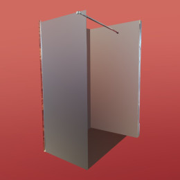 Душова перегородка Koer SR SP01 Walk-In (KR5392) прозора 90x200 см профіль хром