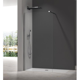 Душова перегородка Koer SR SP01 Walk-In (KR5392) прозора 90x200 см профіль хром