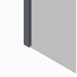 Душова перегородка Koer SR SP01 Walk-In (KR5392) прозора 90x200 см профіль хром