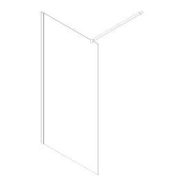 Душова перегородка Koer SR SP01 Walk-In (KR5392) прозора 90x200 см профіль хром