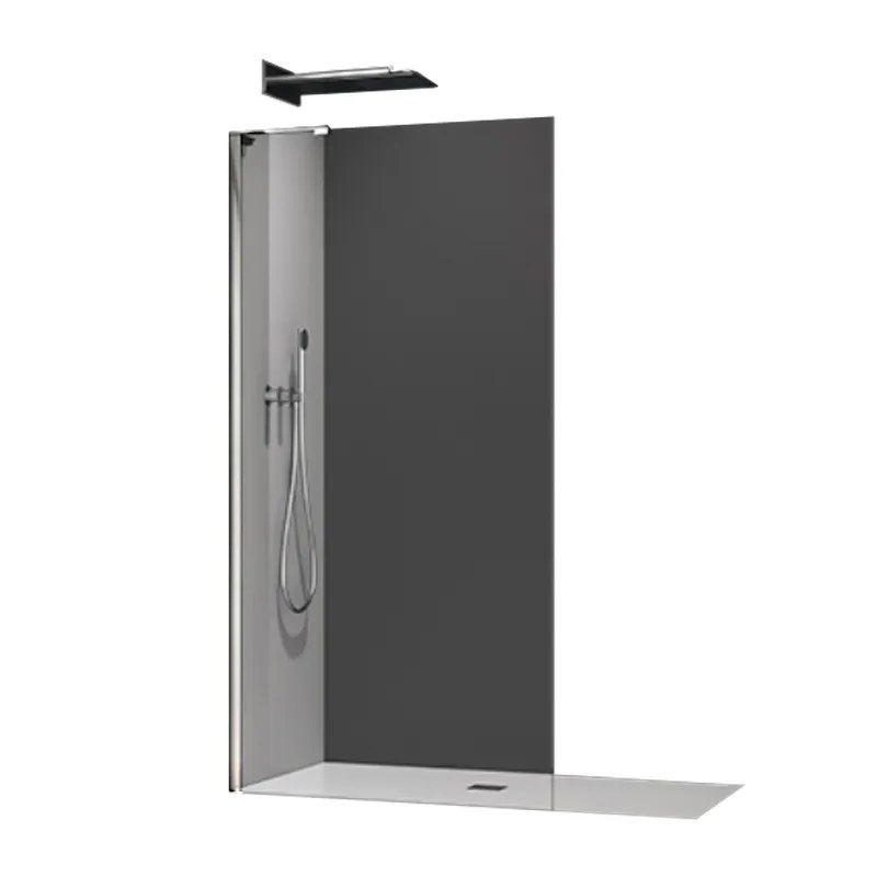 Душова перегородка Koer SR SP02 Walk-In (KR5395) прозора 100х200 см профіль хром
