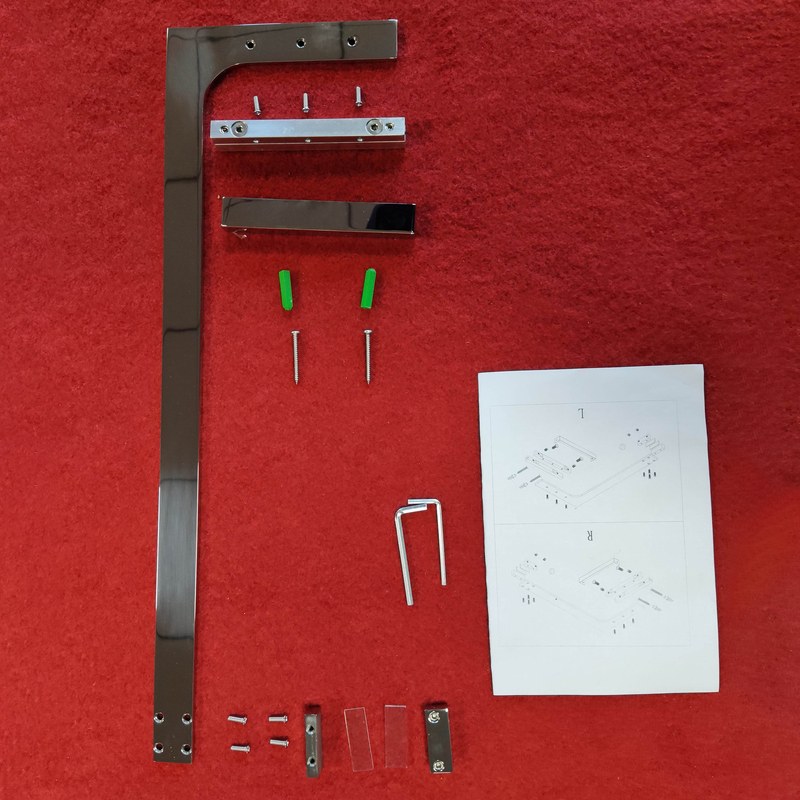 Душова перегородка Koer SR SP02 Walk-In (KR5395) прозора 100х200 см профіль хром