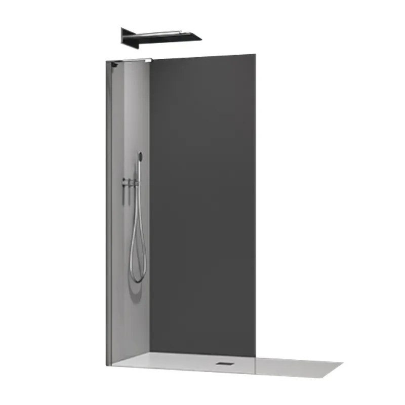 Душова перегородка Koer SR SP02 Walk-In (KR5397) прозора 100х200 см профіль графіт