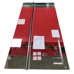 Душова перегородка Koer SR SP02 Walk-In (KR5397) прозора 100х200 см профіль графіт