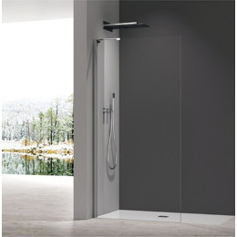 Душова перегородка Koer SR SP02 Walk-In (KR5397) прозора 100х200 см профіль графіт