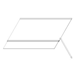 Душова перегородка Koer SR SP03 Walk-In (KR5398) прозора 120x200 см профіль хром