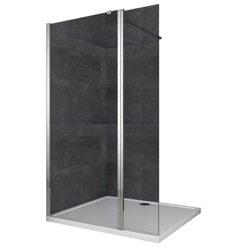 Душова перегородка Koer SR SP03 Walk-In (KR5399) прозора 30х200 см профіль хром