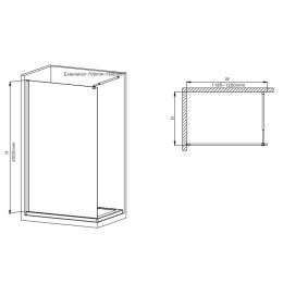 Душова перегородка Mixxus Premium FLAT SP01 (MI6852) прозора 120x200 см профіль хром