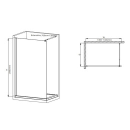 Душова перегородка Mixxus Premium FLAT SP01 (MI6853) прозора 140x200 см профіль хром
