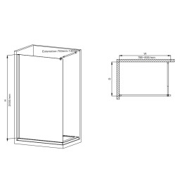 Душова перегородка Mixxus Premium FLAT SP01 (MI6849) прозора 80x200 см профіль хром