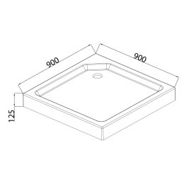 Душевой поддон MIXXUS CUBIC ST01-90x90x13 (MI6917) мелкий 90х90 см квадратный