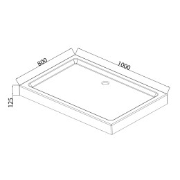 Душевой поддон MIXXUS HARD ST01-100x80x13 (MI6918) мелкий 100x80 см прямоугольный