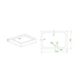 Душевой поддон MIXXUS HARD ST01-120x80x13 (MI8431) мелкий 120x80 см прямоугольный