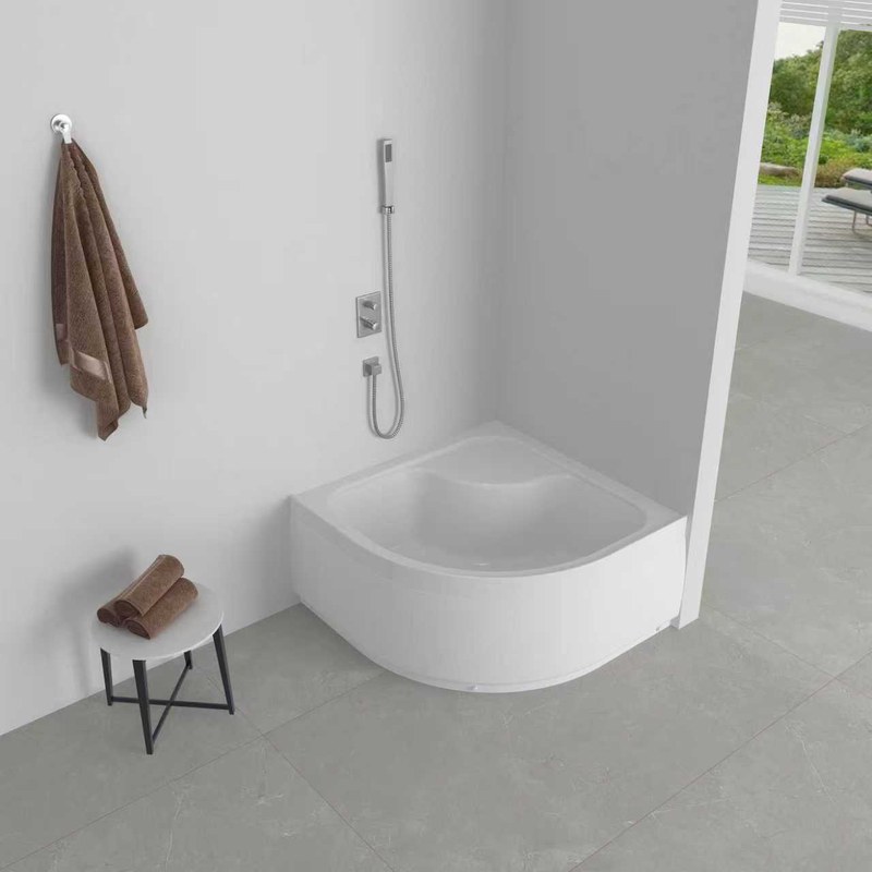 Душевой поддон MIXXUS Strong ST01-90x90x40 (MI8160) глубокий 90х90 см полукруглый