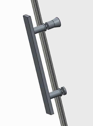 Душові двері в нішу Koer SR SD01 (KR5379) розсувні 120х200 см прозора