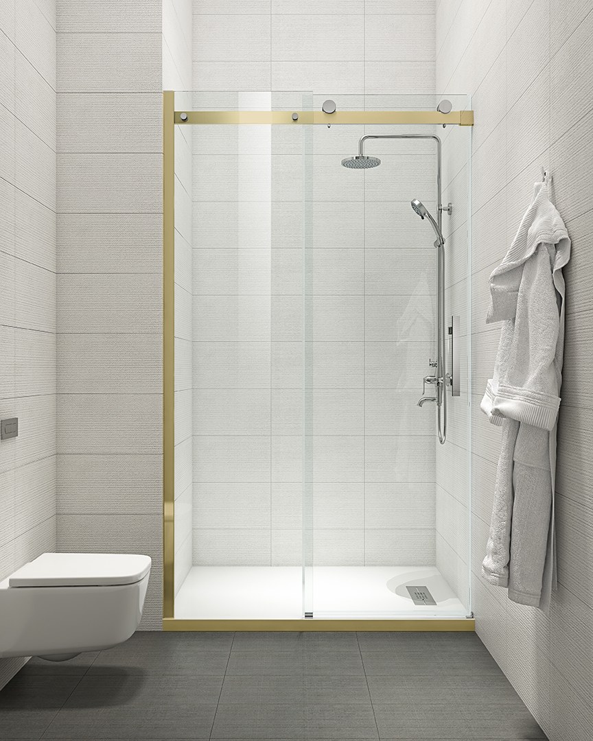 Душові двері в нішу Koer SR SD01 (KR5379) розсувні 120х200 см прозора