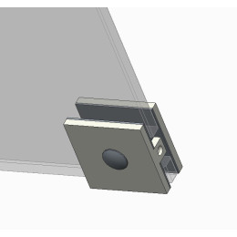 Душові двері в нішу Koer SR SD02 (KR5383) розсувні 140х200 см прозора