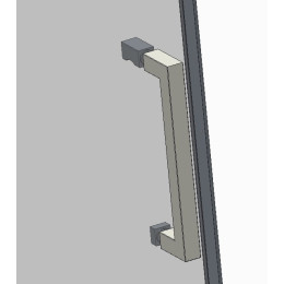 Душові двері в нішу Koer SR SD02 (KR5383) розсувні 140х200 см прозора