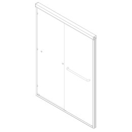 Душові двері в нішу Koer SR SD03 (KR5385) розсувні 140x200 см прозора