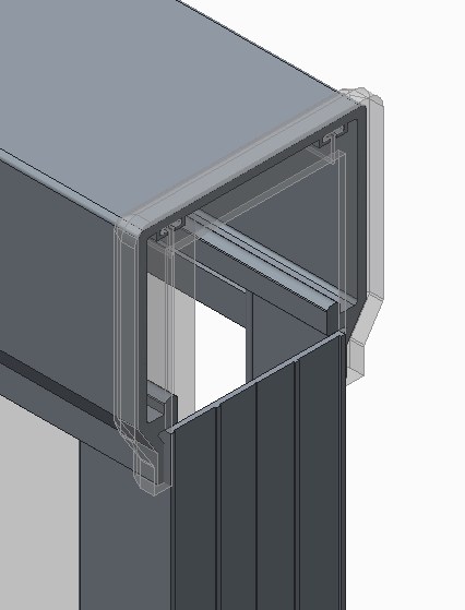 Душові двері в нішу Koer SR SD03 (KR5385) розсувні 140x200 см прозора
