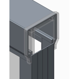 Душові двері в нішу Koer SR SD03 (KR5385) розсувні 140x200 см прозора