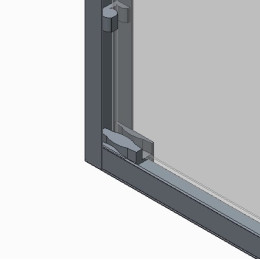 Душові двері в нішу Koer SR SD03 (KR5385) розсувні 140x200 см прозора