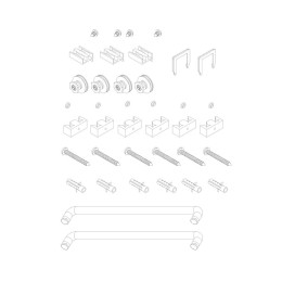 Душові двері в нішу Koer SR SD03 (KR5385) розсувні 140x200 см прозора