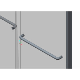 Душові двері в нішу Koer SR SD03 (KR5385) розсувні 140x200 см прозора