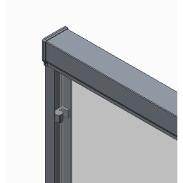 Душові двері в нішу Koer SR SD03 (KR5385) розсувні 140x200 см прозора