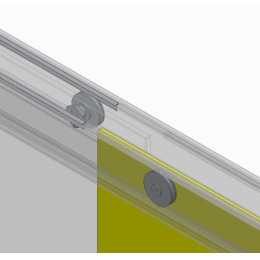 Душові двері в нішу Koer SR SD03 (KR5385) розсувні 140x200 см прозора