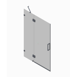 Душові двері в нішу Koer SR SD04 (KR5386) розпашна 100x200 см прозора