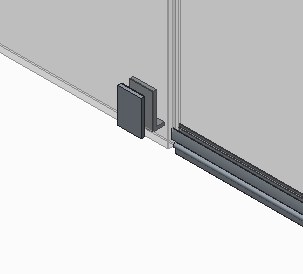 Душові двері в нішу Koer SR SD04 (KR5386) розпашна 100x200 см прозора
