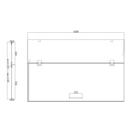 Душові двері в нішу Koer SR SD04 (KR5387) розпашна 120x200 см прозора