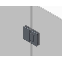 Душові двері в нішу Koer SR SD04 (KR5387) розпашна 120x200 см прозора