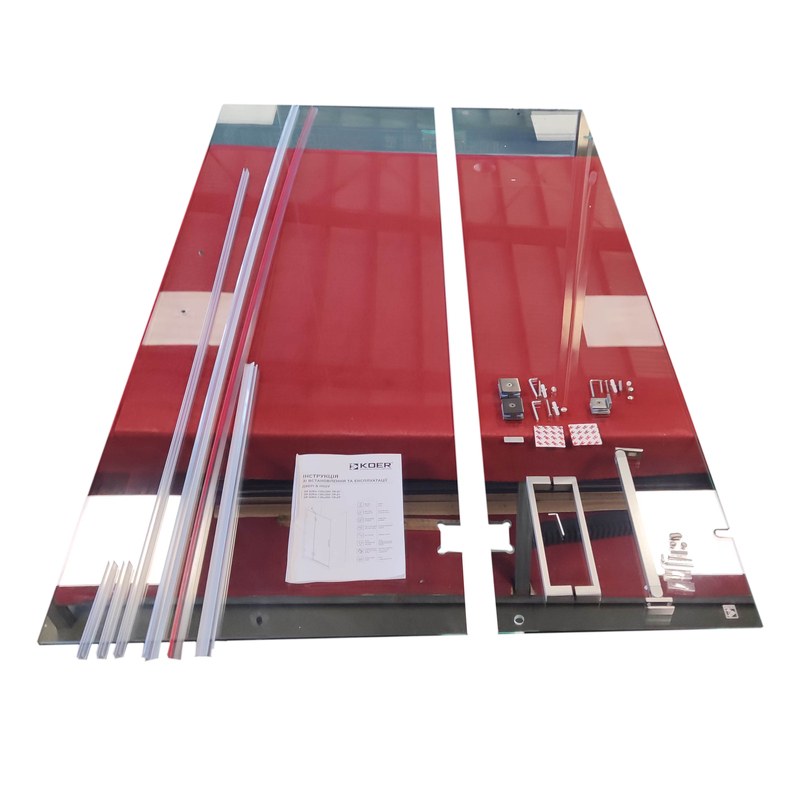 Душові двері в нішу Koer SR SD04 (KR5388) розпашна 120x200 см прозора