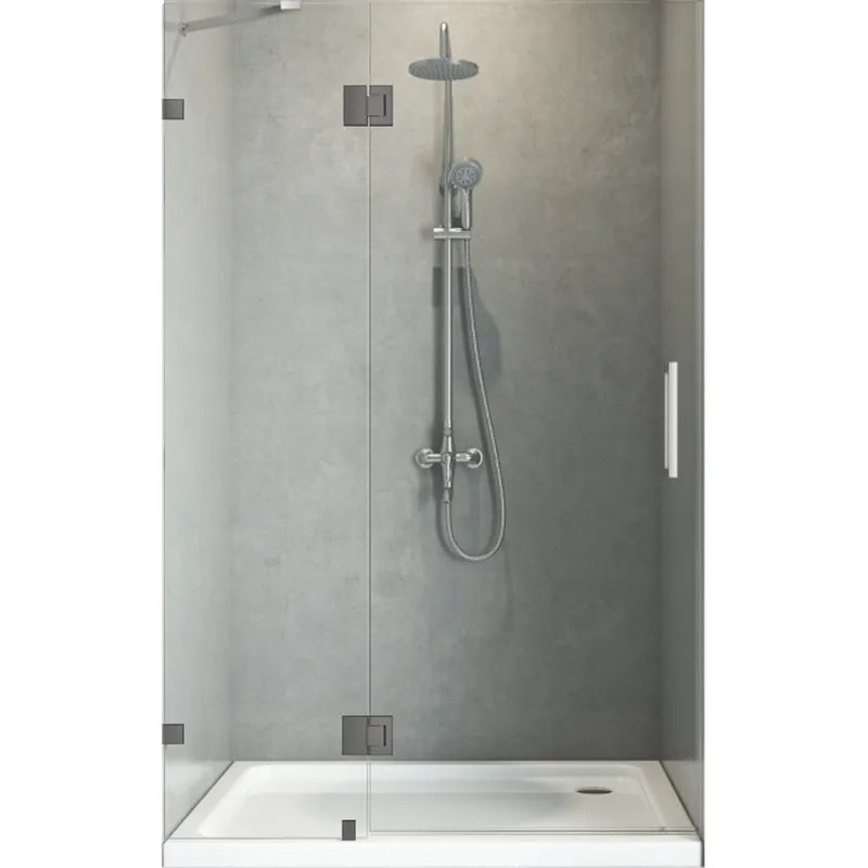 Душові двері в нішу Koer SR SD04 (KR5388) розпашна 120x200 см прозора