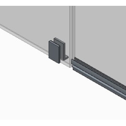 Душові двері в нішу Koer SR SD04 (KR5388) розпашна 120x200 см прозора