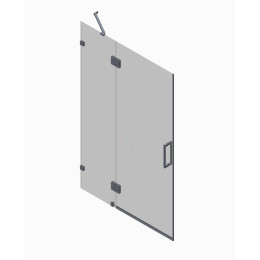 Душові двері в нішу Koer SR SD04 (KR5388) розпашна 120x200 см прозора
