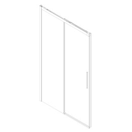 Душові двері в нішу Koer SR SD05 (KR5405) розсувні 120x200 см прозора