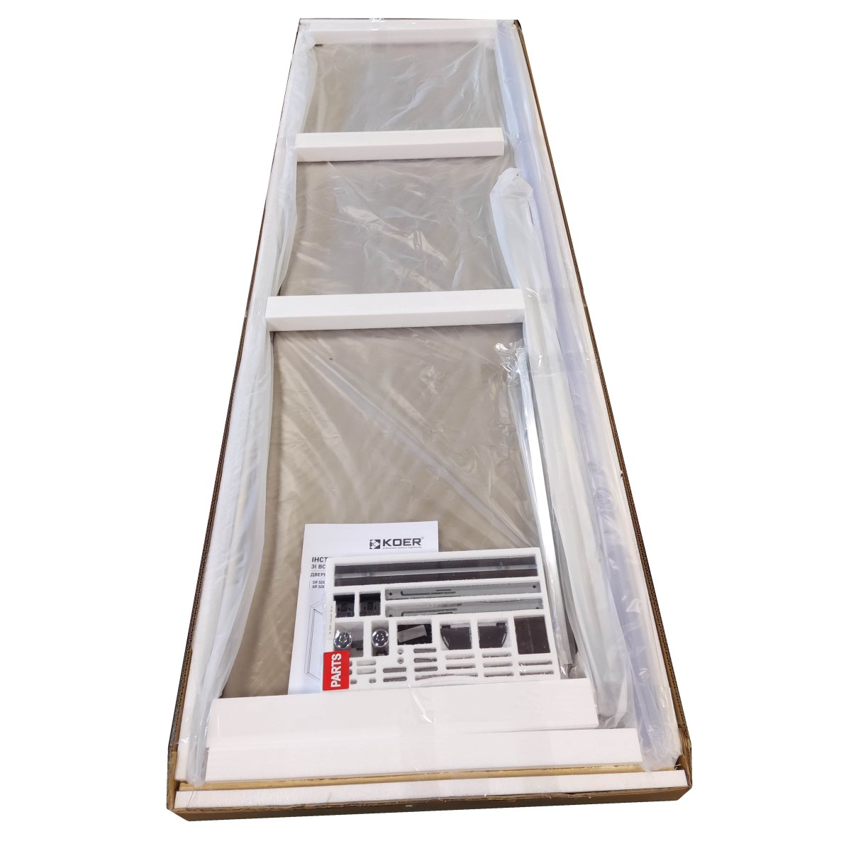 Душові двері в нішу Koer SR SD05 (KR5405) розсувні 120x200 см прозора
