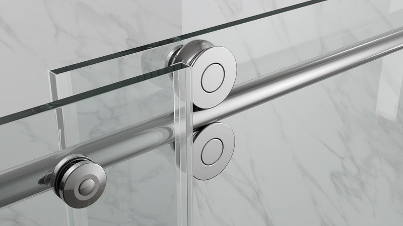 Душові двері в нішу Koer SR SD06 (KR5368) розсувні 140x220 см прозора