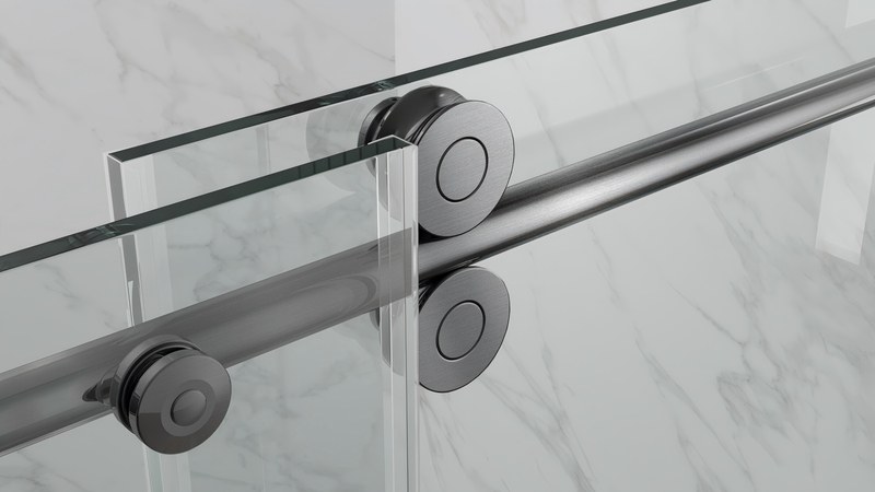 Душові двері в нішу Koer SR SD06 (KR5369) розсувні 140x220 см прозора