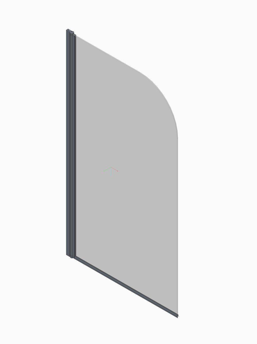 Шторка для ванны Koer SR BS01 (KR5400) стеклянная 80x140 см прозрачная, профиль хром