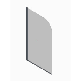 Шторка для ванны Koer SR BS01 (KR5400) стеклянная 80x140 см прозрачная, профиль хром